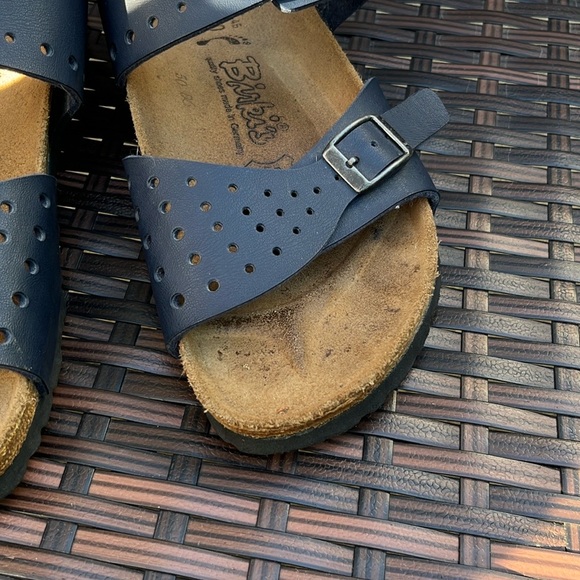 Birkenstock Birkies Navy Blue Sandals - Picture 10 of 16